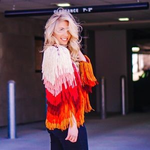 Anthropologie Fringe Jacket